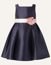 Baby Audrey Duchess Twill Dress, Blue (NAVY), large