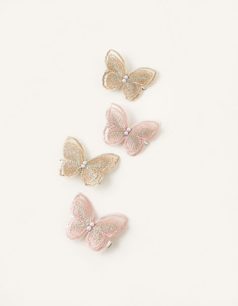 Lacey Butterfly Hair Clip Multipack, , large
