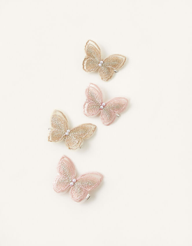 Lacey Butterfly Hair Clip Multipack, , large