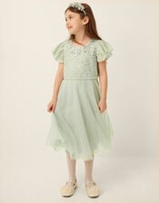 Keisa Embellished Lace Party Dress, Green (SAGE), large
