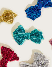 Christmas Bow Hair Clips, , large