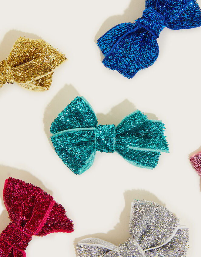 Christmas Bow Hair Clips, , large