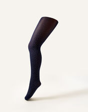Gold Fleck Tights, Blue (NAVY), large