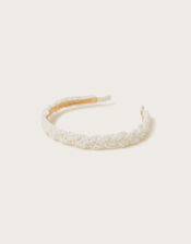 Pearl Plait Prom Headband, , large