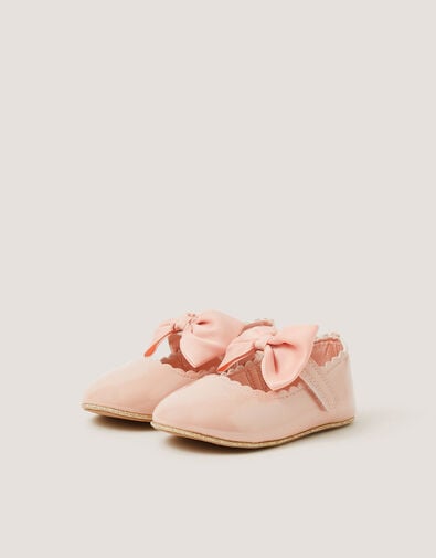 Baby Bow Patent Walker Shoes, Pink (PINK), large