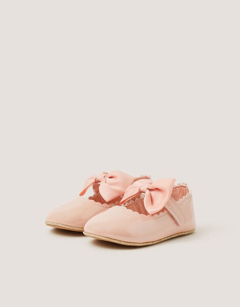 Baby Patent Bow Walker Shoes, Pink (PINK), large