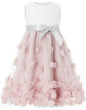 Baby Ianthe 3D Flower Dress, Pink (DUSKY PINK), large