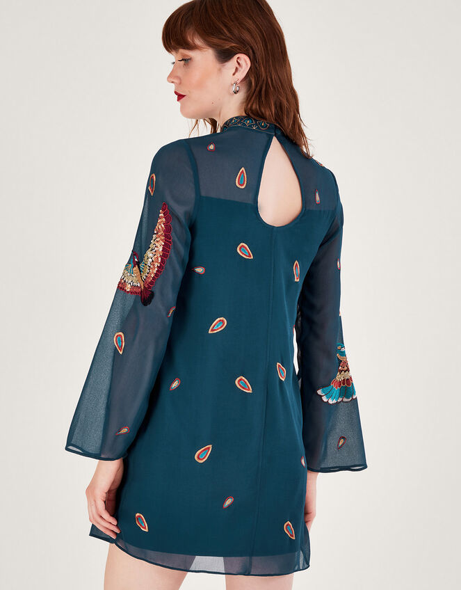 Baylie Embellished Tunic Dress, Teal (TEAL), large