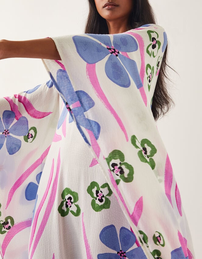 Fiona Maxi Print Kaftan, Ivory (IVORY), large