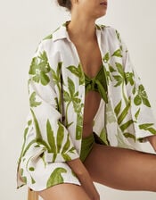 Isla Palm Print Shirt , Green (GREEN), large