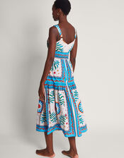 Anya Border Print Dress, Ivory (IVORY), large