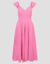 Marlee Ruffle Midi Sun Dress, Pink (PINK), large