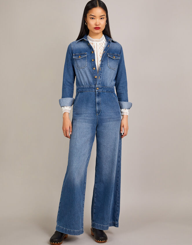 Etta Wide-Leg Jumpsuit, Blue (DENIM BLUE), large