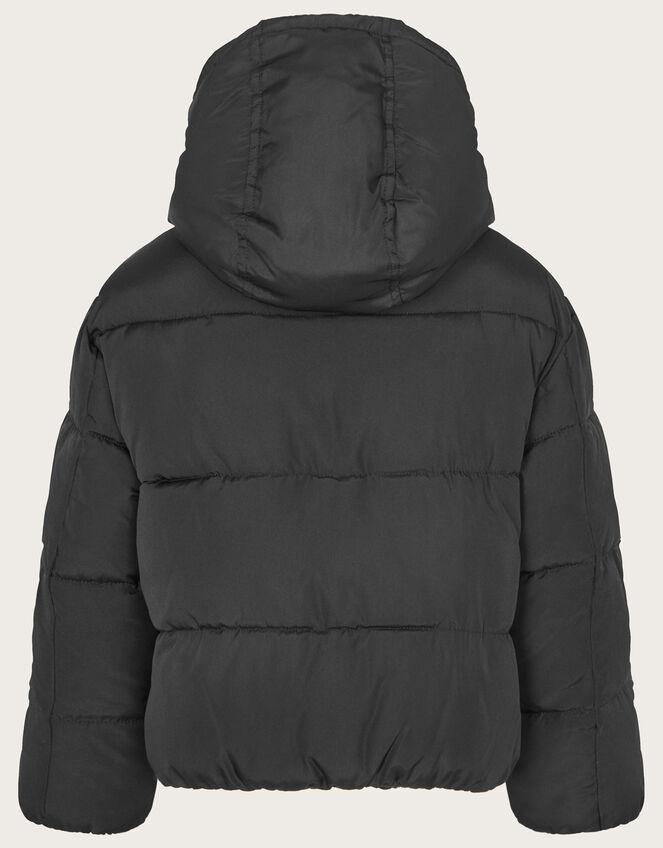 Short Puffer Jacket , Black (BLACK), large