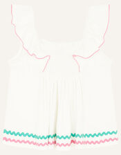 Fiesta Jersey Pom-Pom Top , Ivory (IVORY), large
