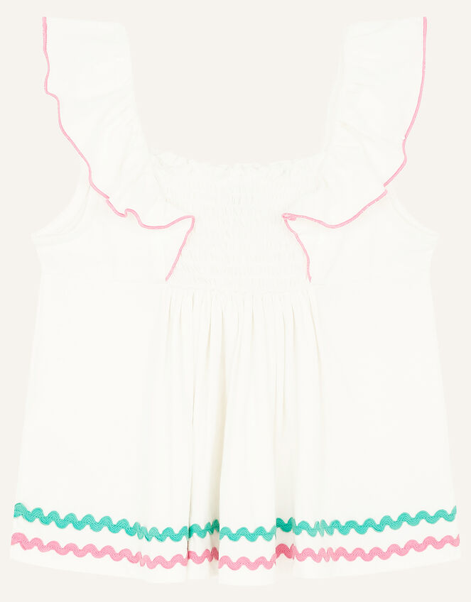 Fiesta Jersey Pom-Pom Top , Ivory (IVORY), large