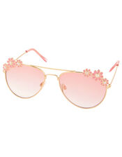 Pearl Flower Aviator Sunglasses, , large