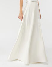 Jane Satin Bridal Maxi Skirt, Ivory (IVORY), large