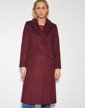 Arabella A-Line Coat, Red (BURGUNDY), large