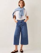 Jenna Wide Leg Crop Jeans, Blue (DENIM BLUE), large