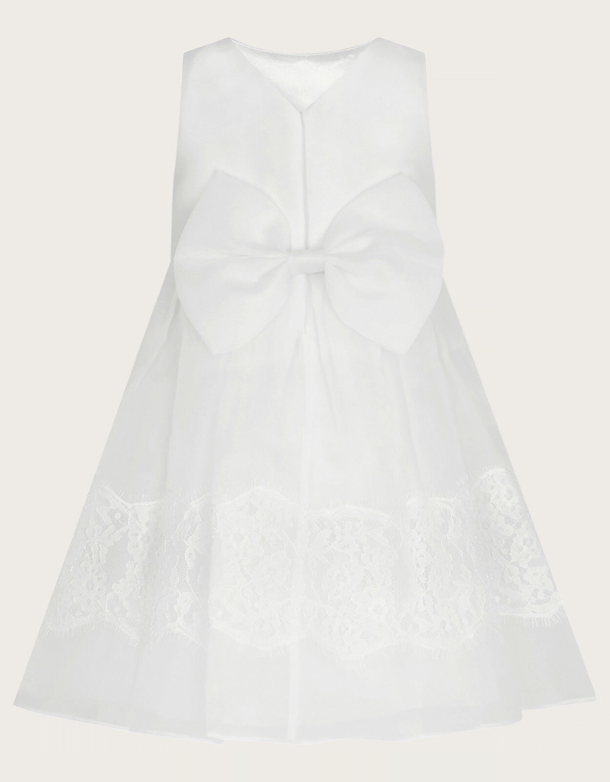 Baby Alovette Lace Christening Dress White