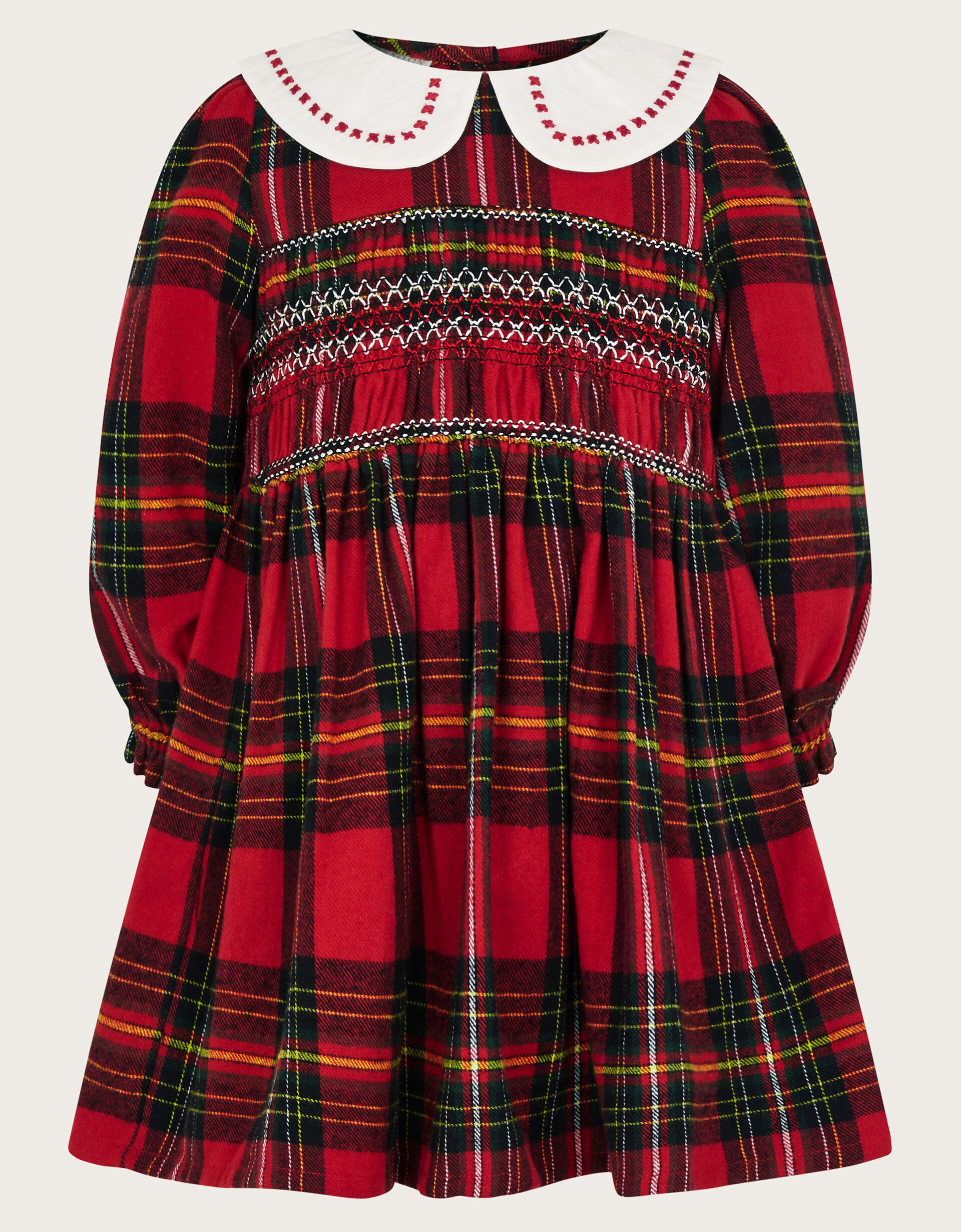 Red tartan baby girl dress best sale