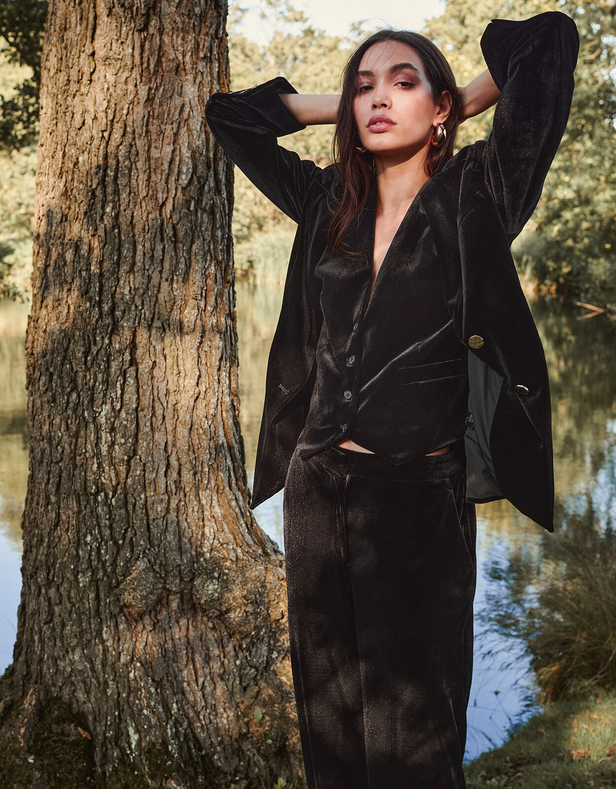 Black velvet waistcoat womens deals