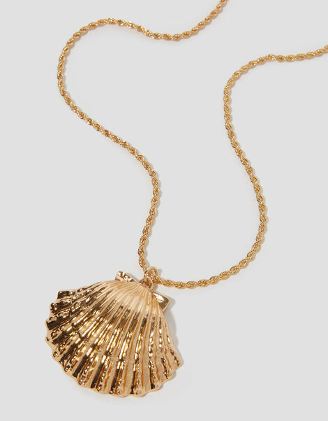 Shell Pendant Twist Chain Necklace, , large