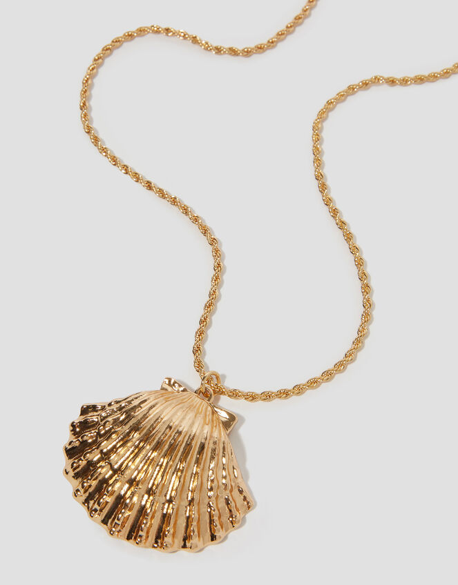Shell Pendant Twist Chain Necklace, , large