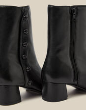 Hettie Leather Ankle Boots, Black (BLACK), large
