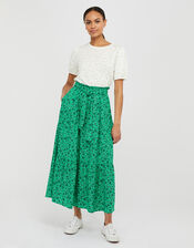 Manilla Floral Print Skirt in LENZING™ ECOVERO™, Green (GREEN), large