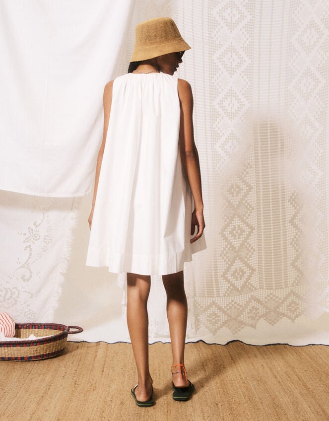 FRNCH Natalie Sleeveless Mini Dress, White (WHITE), large