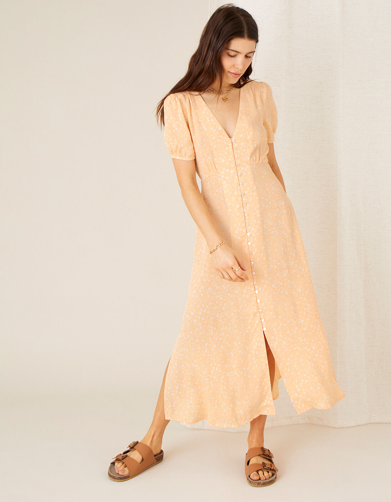Monsoon sales peach dress