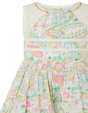 Baby Maya Paisley Print Dress, Ivory (IVORY), large