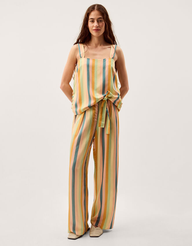 Clemence Elodie Stripe Wide Leg Trousers, Multi (MULTI), large