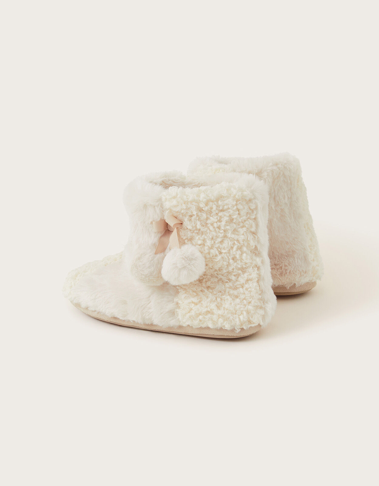 Cream slipper boots on sale