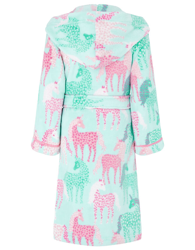 Chunky Unicorn Robe with Recycled Fabric, Blue (AQUA), large