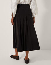 Shan Stretch Corduroy Midi Skirt, Black (BLACK), large