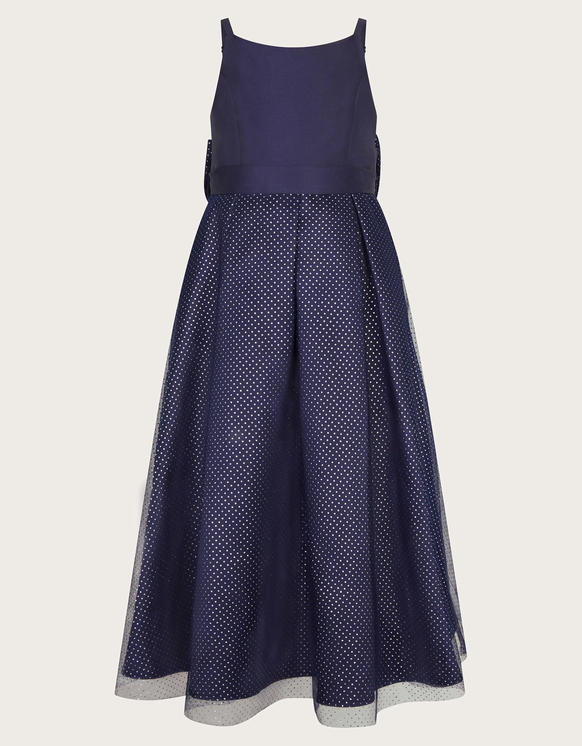 Monsoon navy flower girl dress top