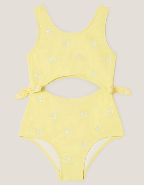 Amalfi Daisy Embroidered Swimsuit, Yellow (YELLOW), large