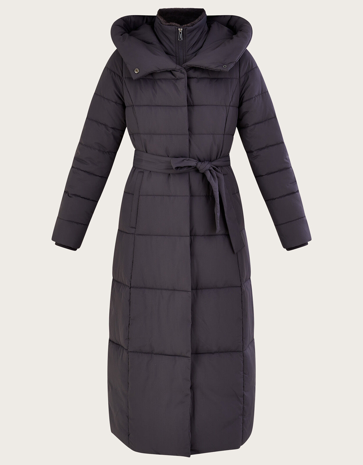 Flossy Funnel Hood Maxi Padded Coat 