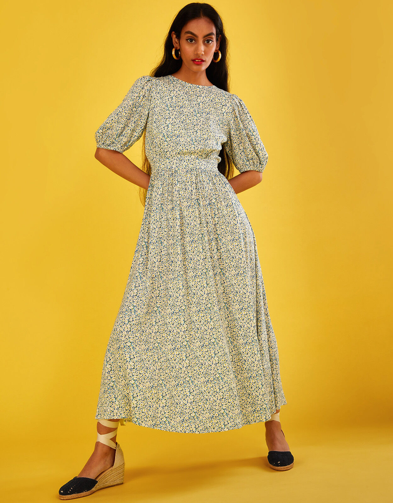 Monsoon ditsy print dress hotsell