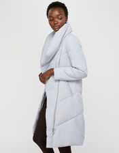 Dhalia Long Duvet Coat, Grey (GREY), large