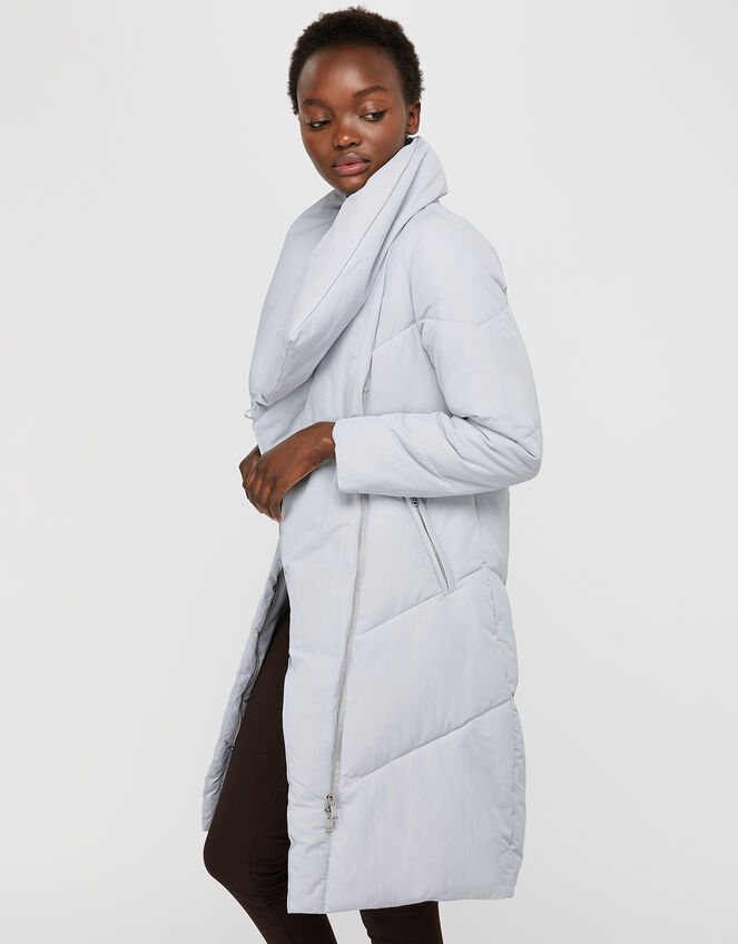 Dhalia Long Duvet Coat, Grey (GREY), large