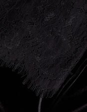 Lace Cami Top and Velvet Trousers Set, Black (BLACK), large