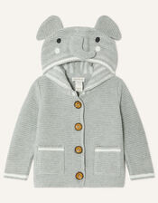 Harry The Elephant Cardigan, Grey (GREY), large