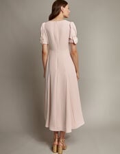Belle Bow Sleeve Midi Dress, Pink (BLUSH), large