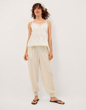 Rosie Embroidered Cami Top, White (WHITE), large