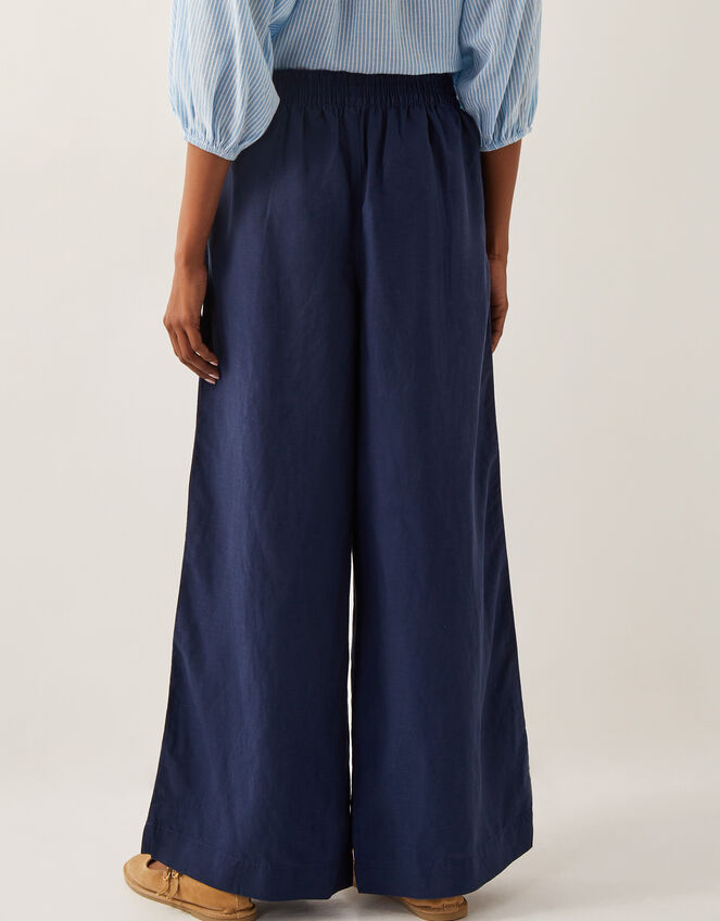 Margo Wide Leg Trousers, Blue (BLUE), large