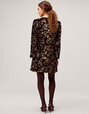 Shola Bow Sequin Mini Tunic Dress, Black (BLACK), large